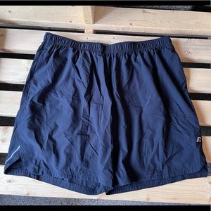 Mens running athletic workout shorts with built in spandex shorts inside